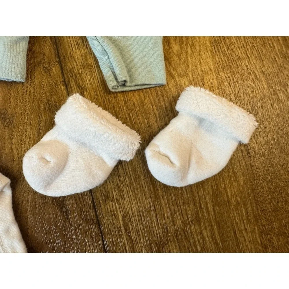 Carters Preemie Baby Boy Dog Outfit Bodysuit Shirt Pants Clothes Reborn Doll - Picture 3 of 8